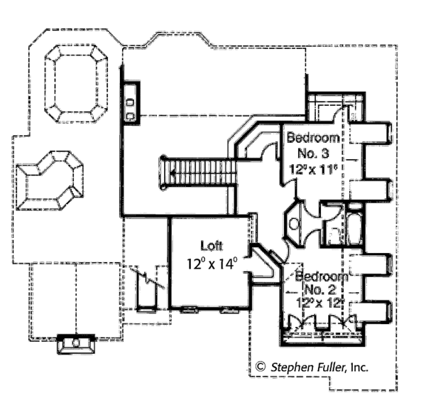 House Plan Design - Colonial Floor Plan - Upper Floor Plan #429-377