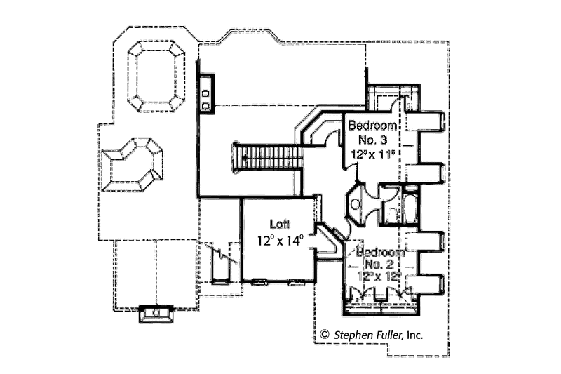 Home Plan - Floor Plan - Upper Floor for Colonial House Plan #429-377 - 4 bed, 3.5 bath