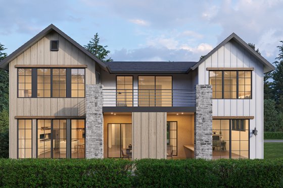 Exterior - Rear Elevation for Farmhouse House Plan #1066-311 - 4 bed, 4 bath