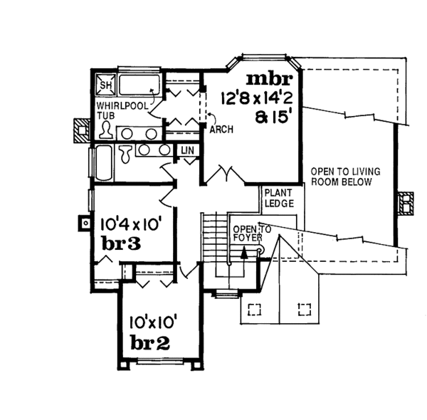 Home Plan - Mediterranean Floor Plan - Upper Floor Plan #47-816
