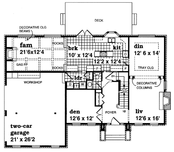 Home Plan - Country Floor Plan - Main Floor Plan #47-897