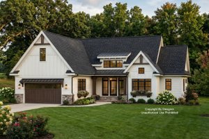 Exterior - Front Elevation for Farmhouse House Plan #51-1248 - 4 bed, 3 bath