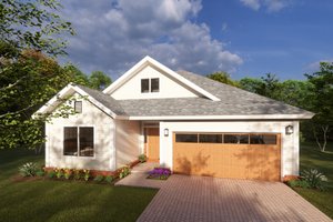 Cottage Exterior - Front Elevation Plan #513-2194