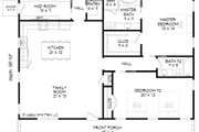 Country Style House Plan - 2 Beds 2 Baths 1477 Sq/Ft Plan #932-627 