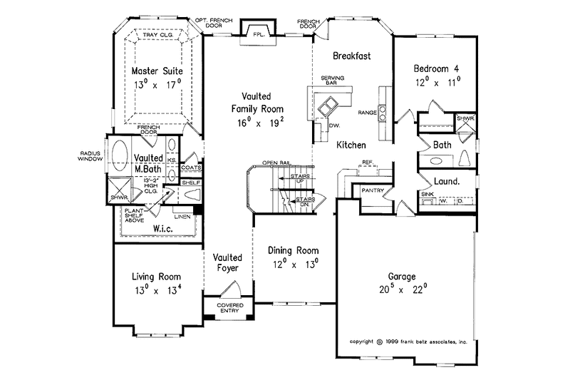 Dream House Plan - Floor Plan - Main Floor for Country House Plan #927-547 - 4 bed, 3 bath