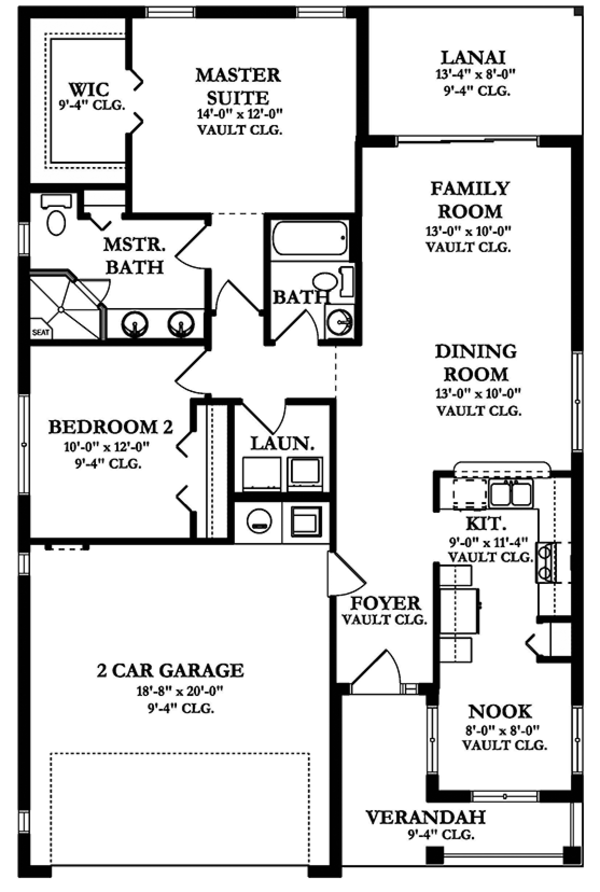 Home Plan - Ranch Floor Plan - Main Floor Plan #1058-100