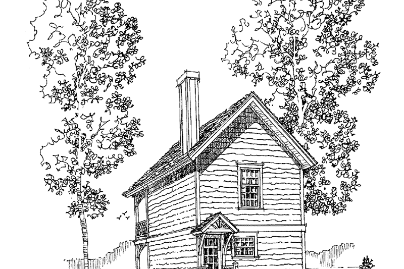 House Plan Design - Exterior - Rear Elevation for Victorian House Plan #1016-50 - 2 bed, 1.5 bath