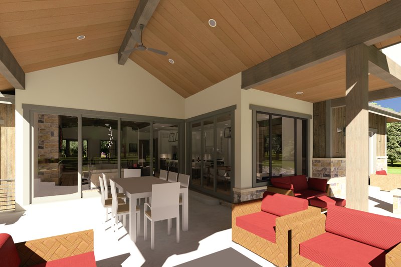 House Blueprint - Exterior - Outdoor Living 1 for Farmhouse House Plan #1069-40 - 3 bed, 2.5 bath