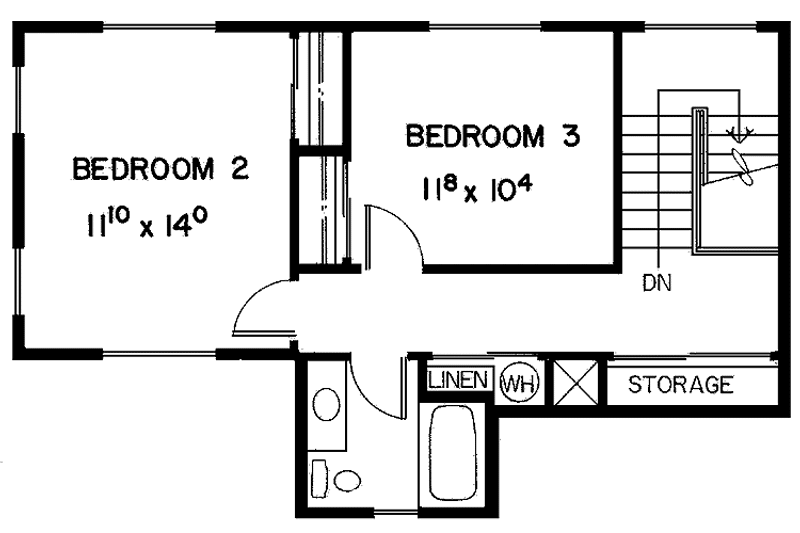 Dream House Plan - Floor Plan - Upper Floor for Traditional House Plan #60-972 - 3 bed, 2.5 bath