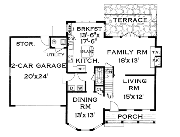 Traditional Floor Plan - Main Floor Plan #3-271