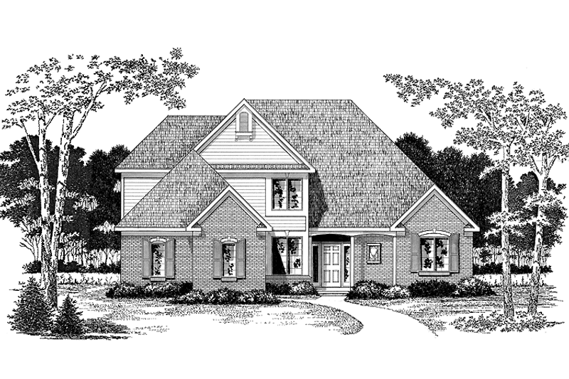 Home Plan - Exterior - Front Elevation 3 for Classical House Plan #328-412 - 4 bed, 3 bath