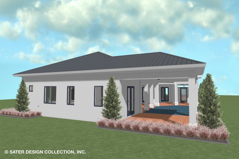 Dream House Plan - Exterior - Rear Elevation for Contemporary House Plan #930-521 - 3 bed, 3 bath