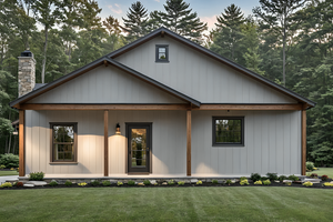 Exterior - Rear Elevation for Country House Plan #21-519 - 3 bed, 2.5 bath