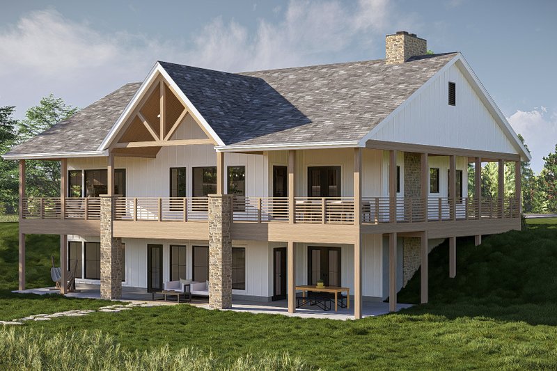 Home Plan - Beach Exterior - Rear Elevation Plan #455-594