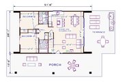 Cabin Style House Plan - 3 Beds 2 Baths 1529 Sq/Ft Plan #3-350 
