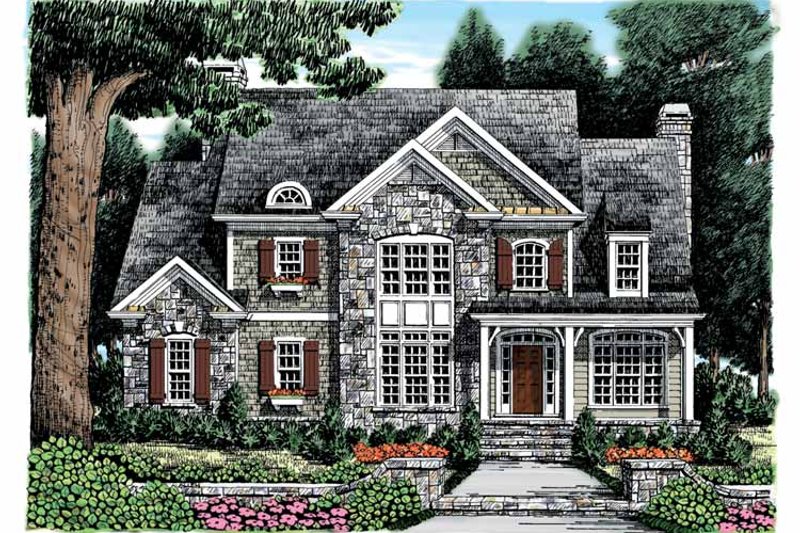 Architectural House Design - Country Exterior - Front Elevation Plan #927-869