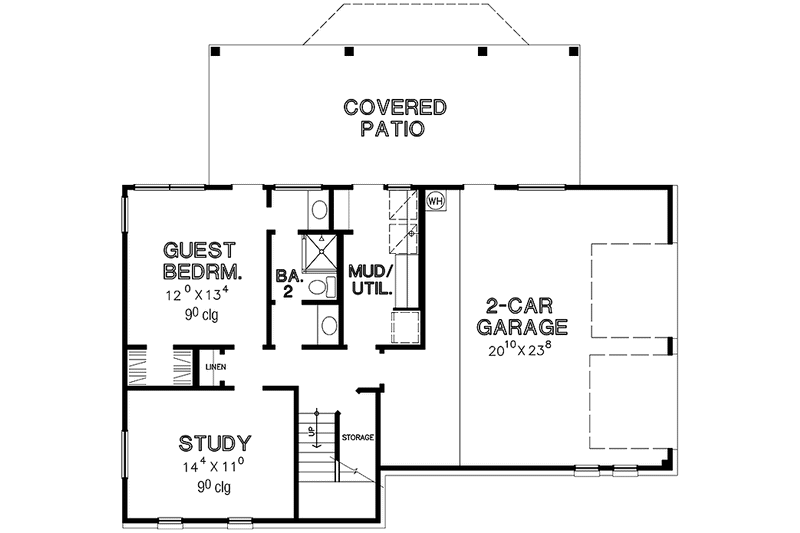 Home Plan - Floor Plan - Lower Floor for Contemporary House Plan #472-395 - 2 bed, 2.5 bath
