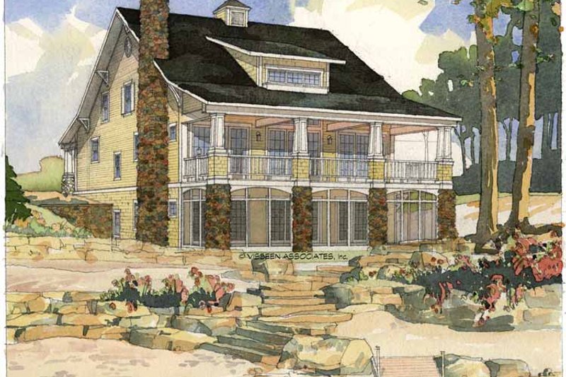 Home Plan - Exterior - Rear Elevation 3 for Bungalow House Plan #928-22 - 5 bed, 3.5 bath