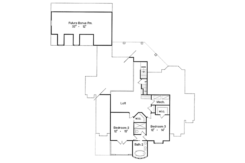 House Plan Design - Floor Plan - Upper Floor for Craftsman House Plan #417-743 - 3 bed, 2.5 bath