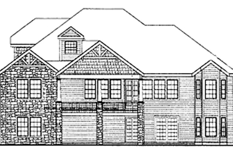 House Design - Exterior - Rear Elevation for Craftsman House Plan #314-290 - 4 bed, 3.5 bath