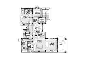 Floor Plan - Main Floor for Contemporary House Plan #1066-39 - 5 bed, 6 bath