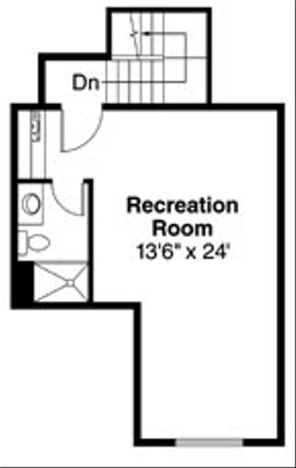 Traditional Floor Plan - Upper Floor Plan #124-768