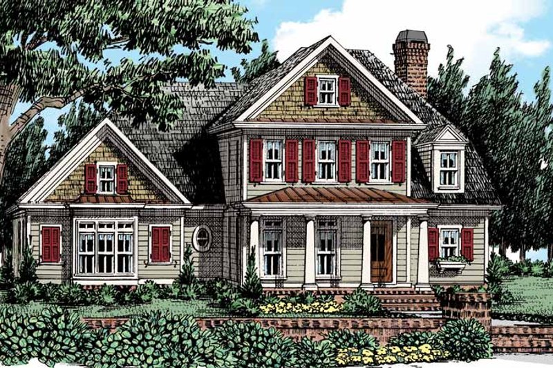 Architectural House Design - Colonial Exterior - Front Elevation Plan #927-436