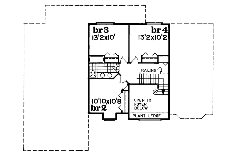 Home Plan - Floor Plan - Upper Floor for Country House Plan #47-999 - 4 bed, 2.5 bath