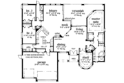 Mediterranean Style House Plan - 3 Beds 2.5 Baths 2651 Sq/Ft Plan #930-35 