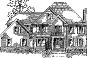 House Blueprint - Colonial Exterior - Front Elevation Plan #994-19