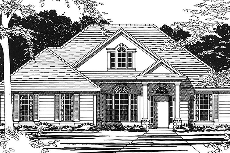Architectural House Design - Country Exterior - Front Elevation Plan #472-382