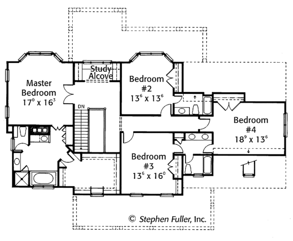 Dream House Plan - Country Floor Plan - Upper Floor Plan #429-342