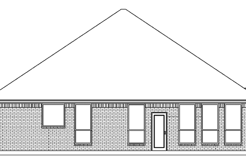 Home Plan - Exterior - Rear Elevation for Ranch House Plan #84-645 - 4 bed, 2 bath
