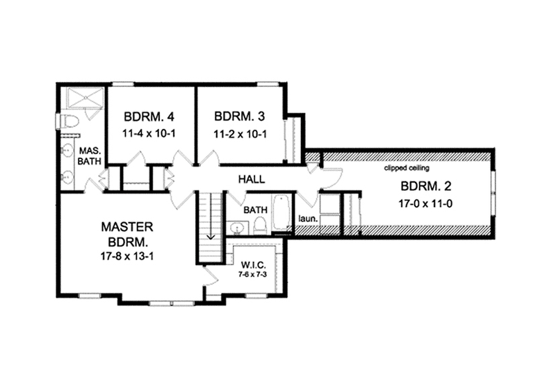 House Plan Design - Floor Plan - Upper Floor for Colonial House Plan #1010-122 - 4 bed, 2.5 bath