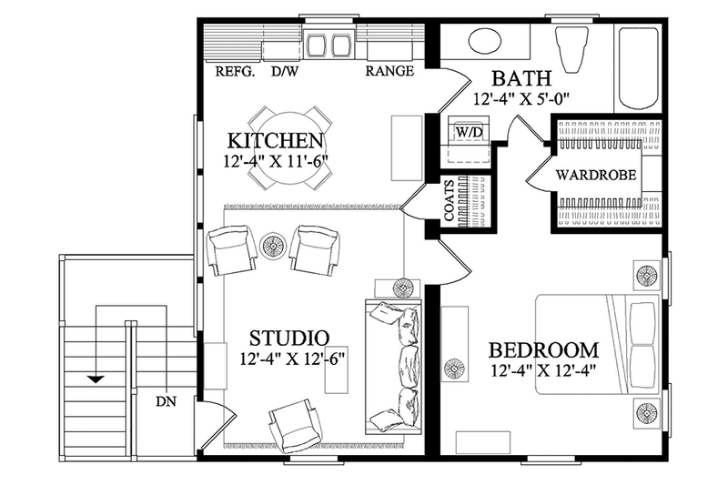 House Plan Design - Floor Plan - Upper Floor for Traditional House Plan #137-368 - 1 bed, 1 bath