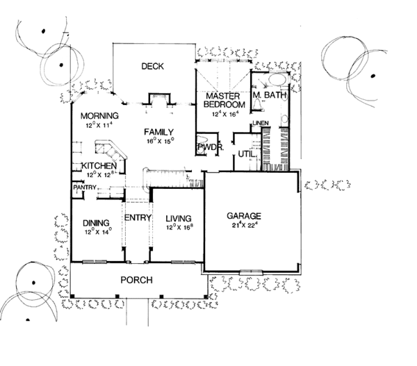 House Design - Country Floor Plan - Main Floor Plan #472-52