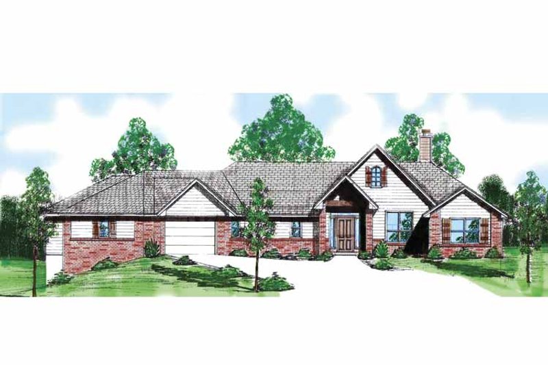 House Plan Design - Exterior - Front Elevation 3 for Country House Plan #52-242 - 4 bed, 3.5 bath
