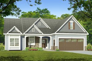 Ranch Exterior - Front Elevation Plan #1010-218