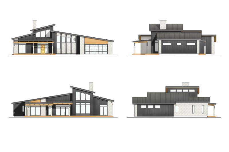 House Blueprint - Photo for Contemporary House Plan #924-19 - 3 bed, 2 bath