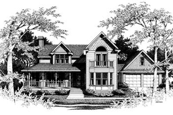 Exterior - Front Elevation for Victorian House Plan #10-211 - 4 bed, 2.5 bath