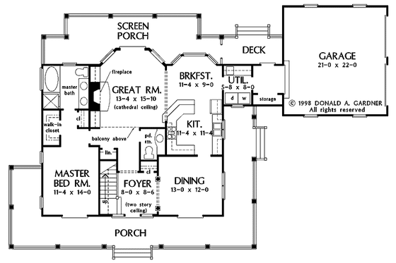 Floor Plan - Main Floor for Country House Plan #929-350 - 3 bed, 2.5 bath
