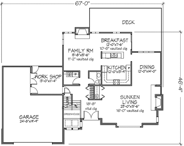 Home Plan - Prairie Floor Plan - Main Floor Plan #320-1105