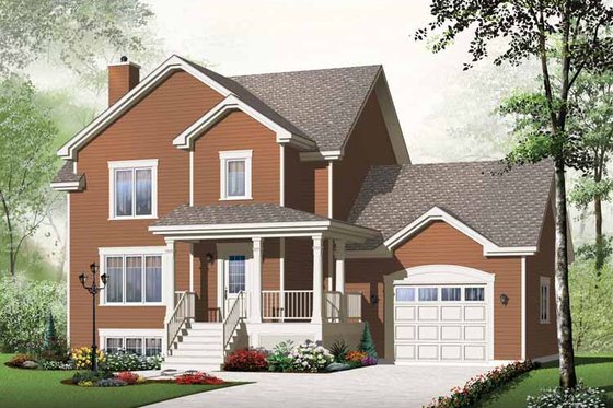 Exterior - Front Elevation 3 for Country House Plan #23-2509 - 3 bed, 1.5 bath