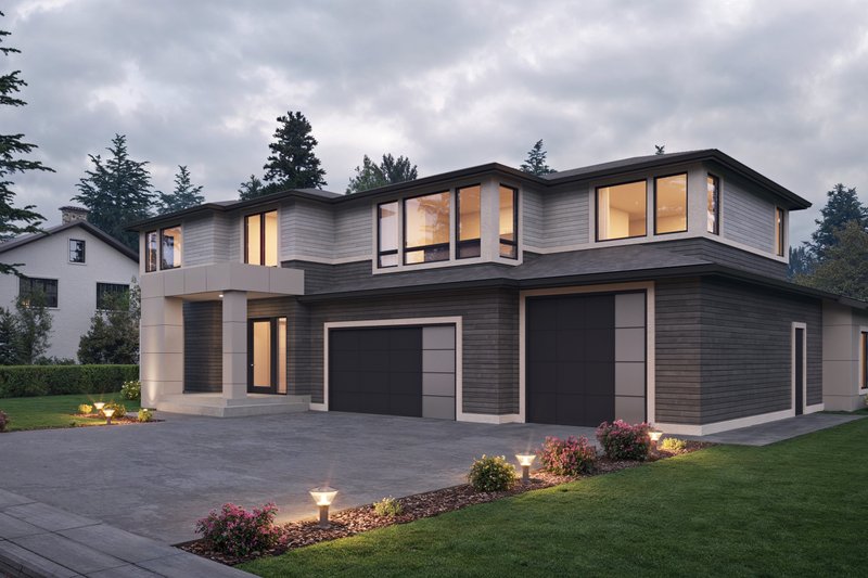 Dream House Plan - Exterior - Front Elevation 3 for Contemporary House Plan #1066-278 - 4 bed, 4.5 bath