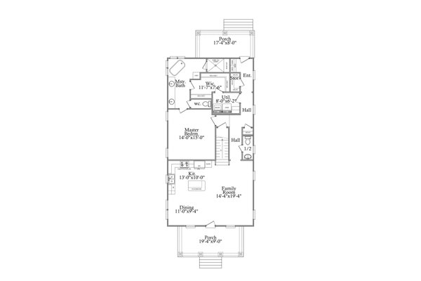 Traditional Floor Plan - Main Floor Plan #69-416