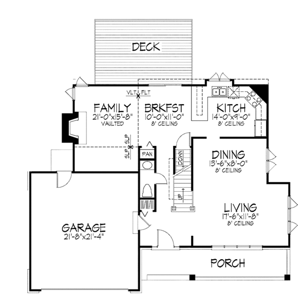 Architectural House Design - Country Floor Plan - Main Floor Plan #320-681