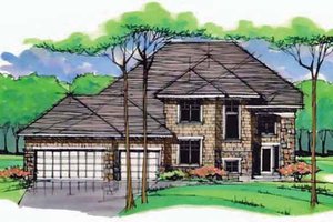 Architectural House Design - Exterior - Front Elevation for Colonial House Plan #51-1001 - 3 bed, 2.5 bath