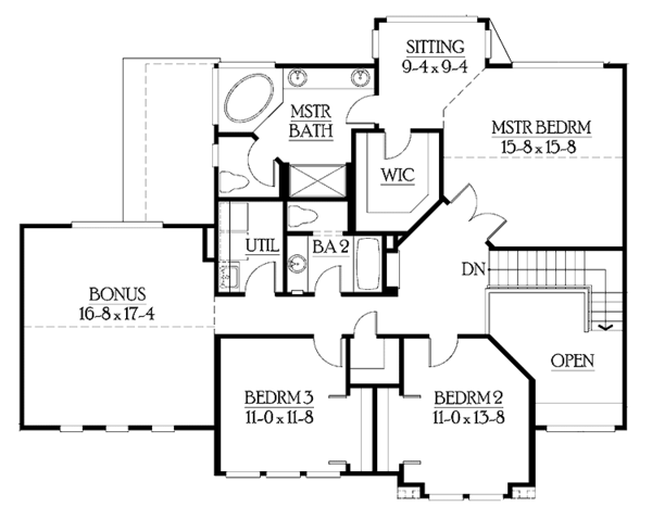 Dream House Plan - Craftsman Floor Plan - Upper Floor Plan #132-234