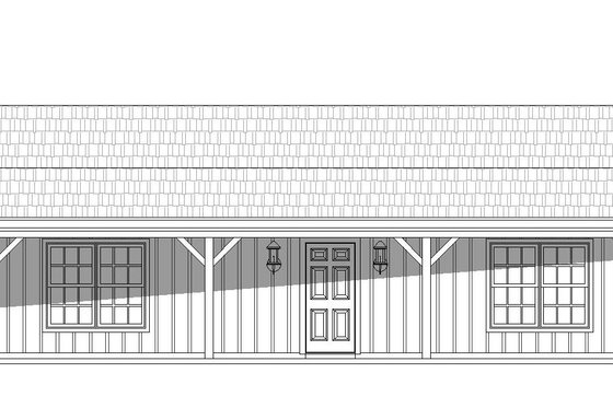 Exterior - Front Elevation 3 for Country House Plan #932-163 - 2 bed, 1 bath