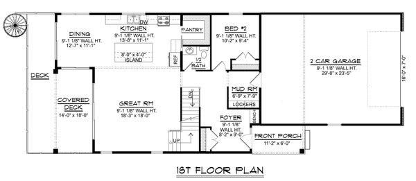 House Plan Design - Cottage Floor Plan - Main Floor Plan #1064-305